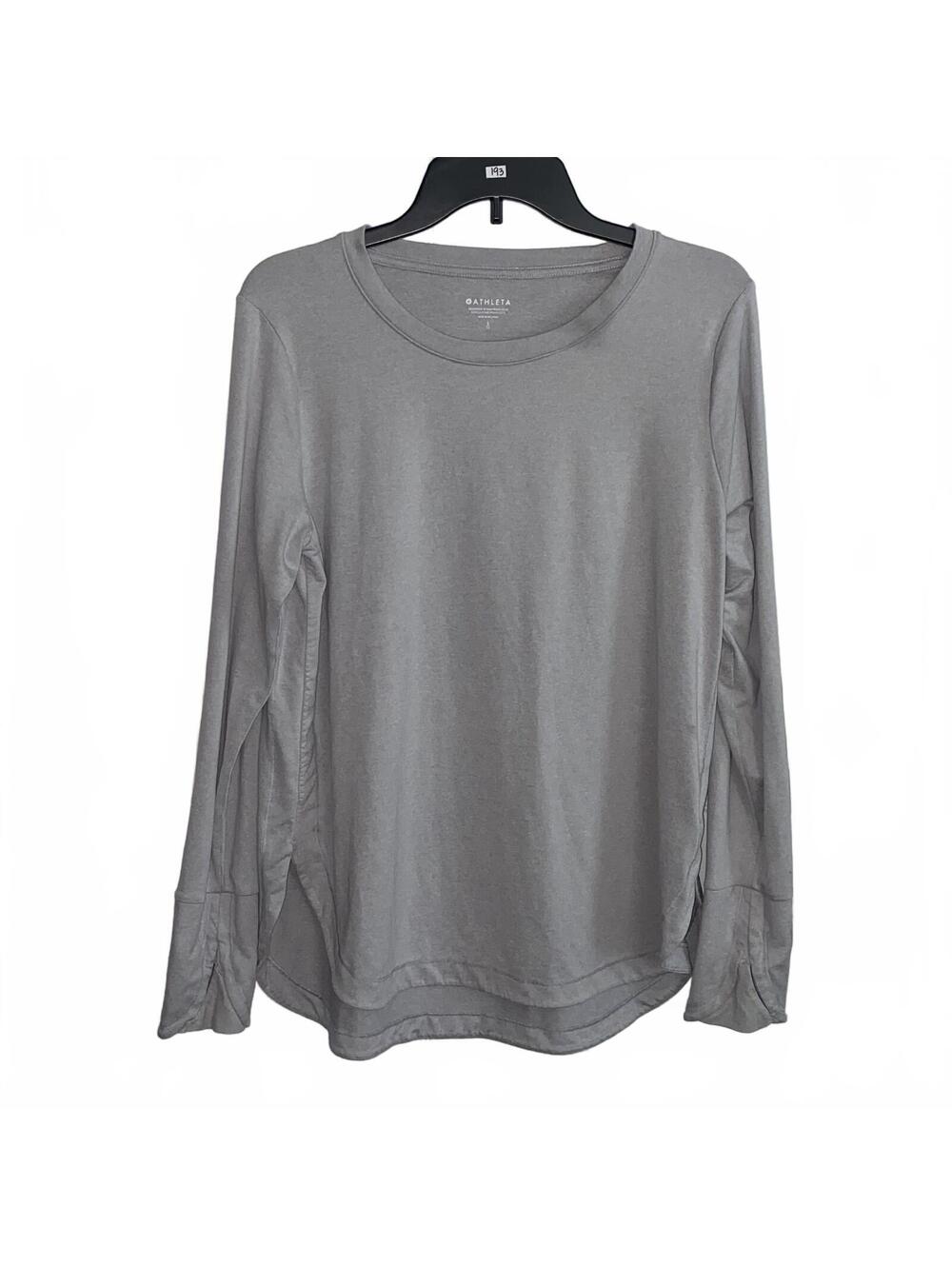 Athleta Gray Long Sleeve Performance Top Women’s Large Activewear Layer